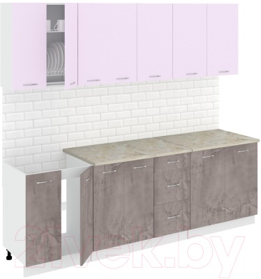 Готовая кухня Кортекс-мебель Корнелия Лира 2.4м - фото