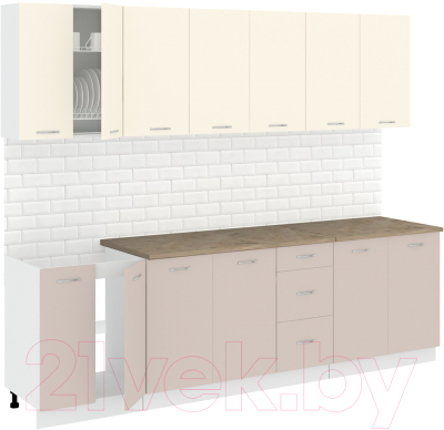 Готовая кухня Кортекс-мебель Корнелия Лира 2.6м - фото
