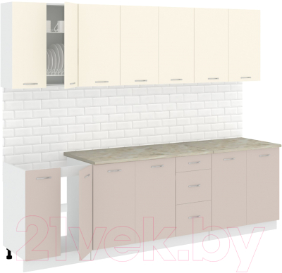 Готовая кухня Кортекс-мебель Корнелия Лира 2.6м - фото
