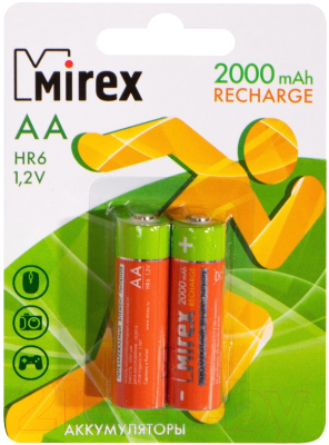 Комплект аккумуляторов Mirex HR6 / HR6-20-E2 - фото