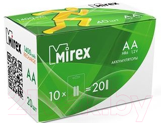 Комплект аккумуляторов Mirex HR6 / HR6-20-E2