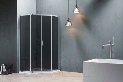 Душевой уголок Adema Glass Line Пента 90 (тонированное стекло)