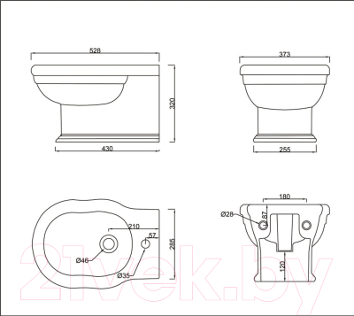 Биде напольное BelBagno BB115BH