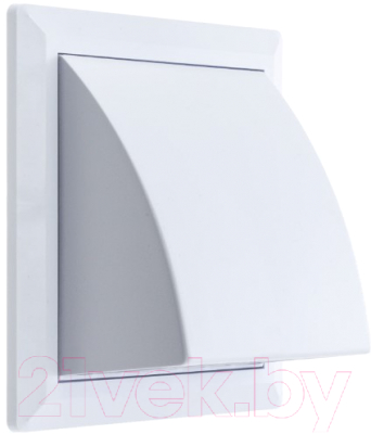 Решетка вентиляционная Storm KF-1717-F100W с фланцем и обратным клапаном - фото