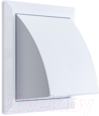 Решетка вентиляционная Storm KF-1717-F125W с фланцем и обратным клапаном - фото