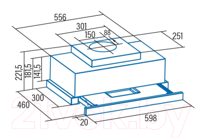 Вытяжка телескопическая Cata TFH-6630 X