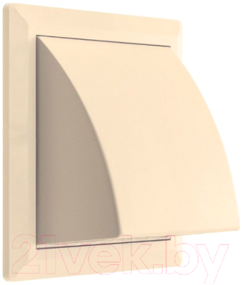 Решетка вентиляционная Storm KF-1717-F125IV с фланцем и обратным клапаном - фото