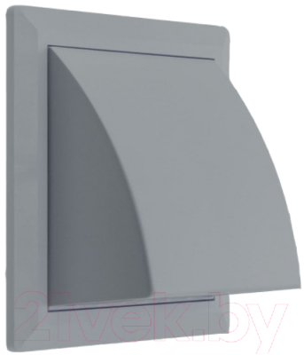 Решетка вентиляционная Storm KF-1717-F125GR с фланцем и обратным клапаном - фото