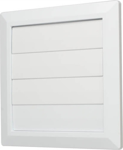 Решетка вентиляционная Storm RG-1717-F125 с гравитационными жалюзи и фланцем - фото