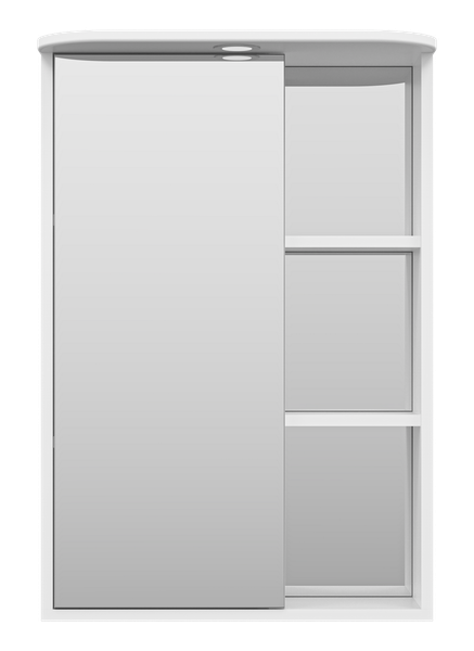 Шкаф с зеркалом для ванной Misty Венера 55 L / П-Внр04055-01СвЛ - фото