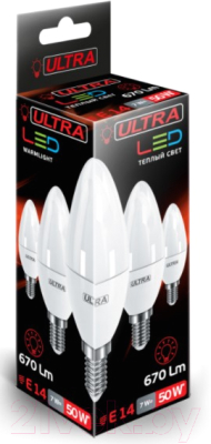 Лампа Ultra LED-С37-7W-E14-3000K