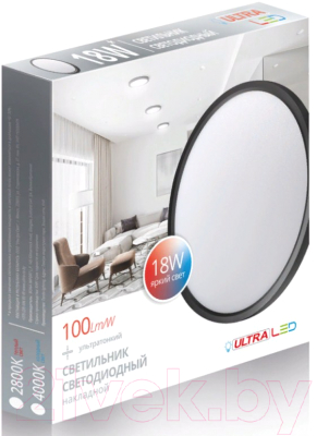 Потолочный светильник Ultra NR-18W-2800K Black