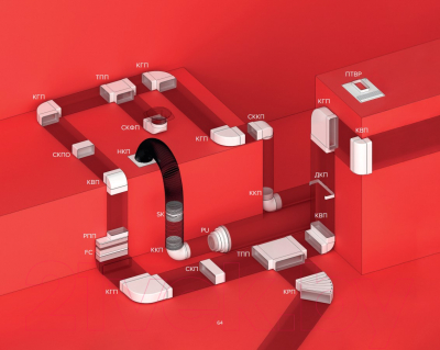 Колено воздуховода ERA 612КВП