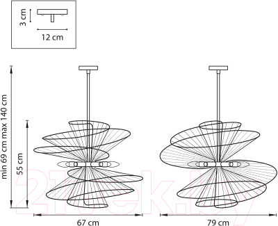 Люстра Lightstar Zeta 728183 (MD20107-8A)