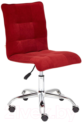 Кресло офисное Tetchair Zero флок (бордовый) - фото