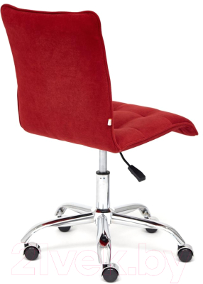 Кресло офисное Tetchair Zero флок (бордовый)