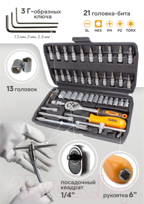 Универсальный набор инструментов ISMA 2462-5