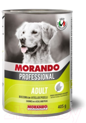Влажный корм для собак Morando Professional телятина с горошком / 09952 - фото