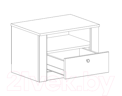 Прикроватная тумба Мебельград Даллас (дуб винтерберг/таксония)