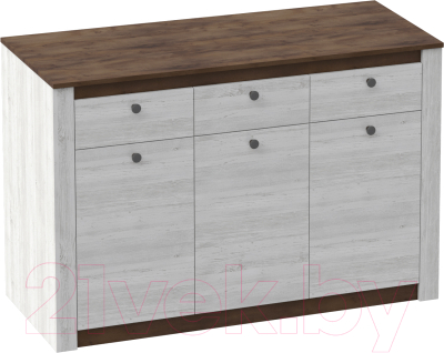 Тумба Мебельград Даллас с 3 ящ и 3 дв (дуб винтерберг/таксония) - фото