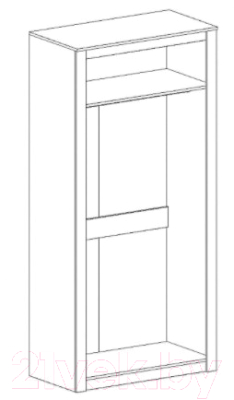Шкаф Мебельград Даллас 2-х дверный (дуб винтерберг/таксония)