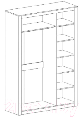 Шкаф Мебельград Даллас 3-х дверный (дуб винтерберг/таксония)