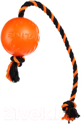 Игрушка для собак Doglike Мяч с канатом / D-3925 - фото