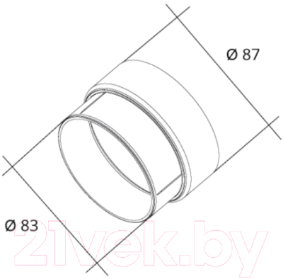 Муфта водосточная Grand Line ПВХ RAL 3005