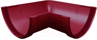 Угол желоба Grand Line ПВХ 90 градусов универсальный RAL 3005 - фото