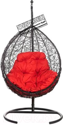 Кресло подвесное BiGarden Tropica Black BS (без стойки, красная подушка)