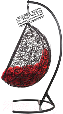 Кресло подвесное BiGarden Tropica Black BS (без стойки, красная подушка)