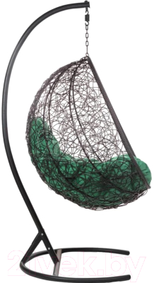 Кресло подвесное BiGarden Kokos Black BS (без стойки, зеленая подушка)