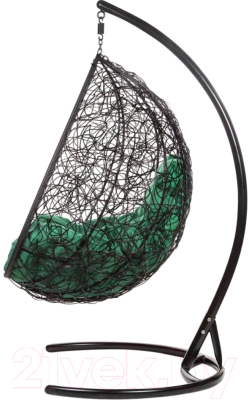Кресло подвесное BiGarden Gemini Black (зеленая подушка)
