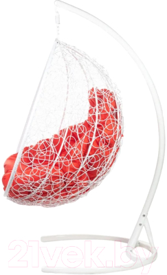Кресло подвесное BiGarden Gemini White (красная подушка)