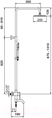 Душевая система со смесителем Wisent W3502