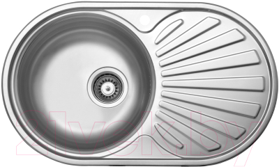 Мойка кухонная Ukinox Фаворит FAP740.440-GT8K 2L (с сифоном) - фото