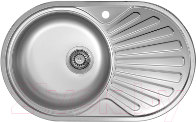 Мойка кухонная Ukinox Фаворит FAP770.480-GT8K 2L (с сифоном) - фото