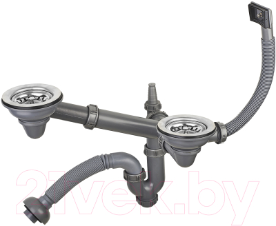 Мойка кухонная Ukinox Модерн MOP605.460 15GT10P (с сифоном)