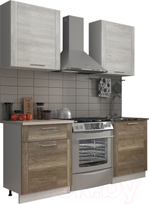 Кухонный гарнитур Eligard Виктория рамка 1.2 (сосна каньон/дуб каньон/мрамор светлый) - фото