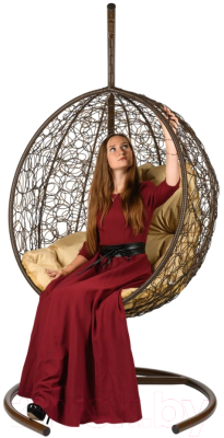 Кресло подвесное BiGarden Kokos Brown (бежевая подушка)