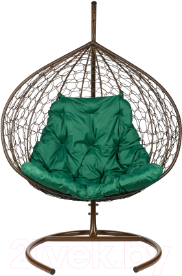 Кресло подвесное BiGarden Gemini Brown (зеленая подушка)