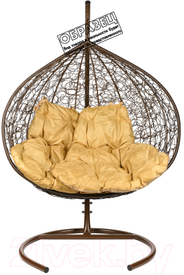 Кресло подвесное BiGarden Gemini Brown BS (без стойки, бежевая подушка)