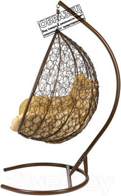 Кресло подвесное BiGarden Gemini Brown BS (без стойки, бежевая подушка)