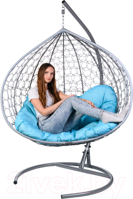 Кресло подвесное BiGarden Gemini Grey (голубая подушка)