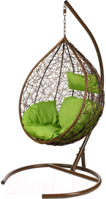 Кресло подвесное BiGarden Tropica TwoTone (салатовая подушка) - фото