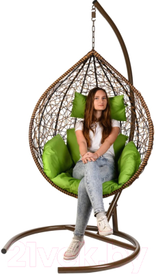 Кресло подвесное BiGarden Tropica TwoTone (салатовая подушка)