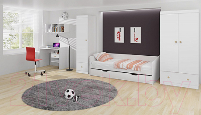 Шкаф-пенал Polini Kids Fun 460 (белый)