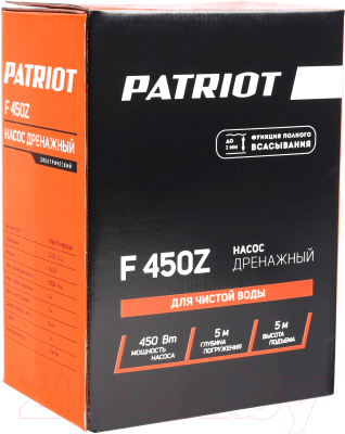 Дренажный насос PATRIOT F 450Z