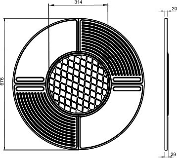 Плита для печи Везувий Gurman 700