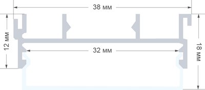 Профиль для светодиодной ленты Apeyron Electrics П-образный 08-16